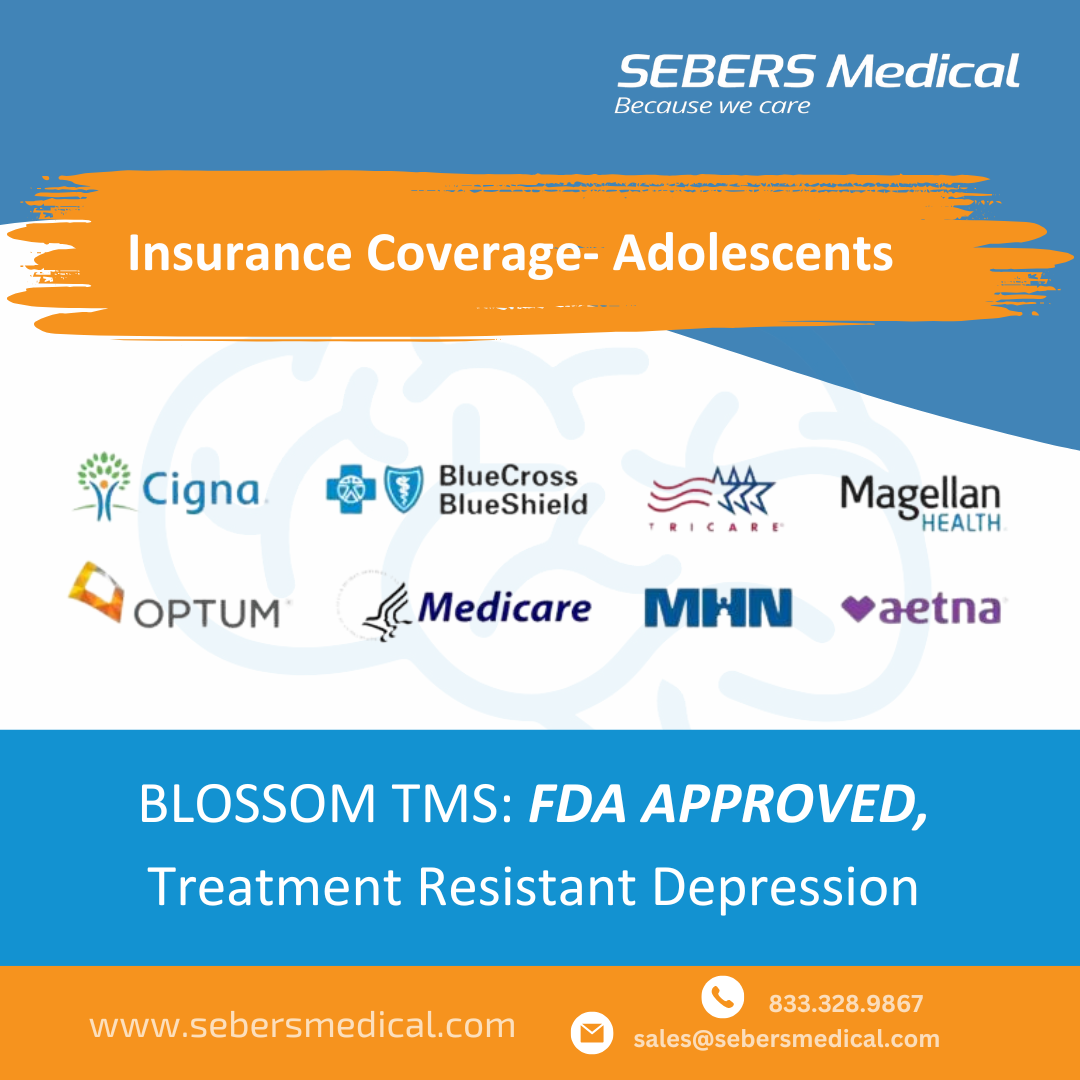 TMS is now available for adolescents aged 15 and older, with Aetna expanding coverage. Learn more about TMS Coverage for Adolescents.